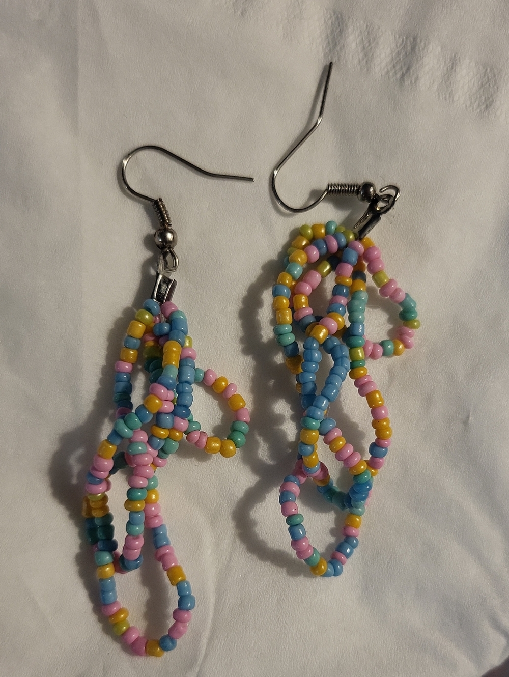 3 For $12 - Pastel Multi-Color Beaded Loop Drop Earrings